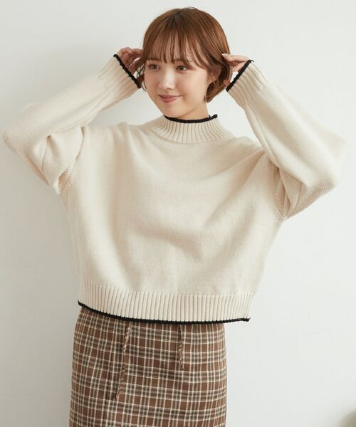 RETRO GIRL（レトロガール）の「バイカラーニットPO（ニット/セーター・レディース・ホワイト/ブルー/オレンジ/ブラック/ホワイト系その他・FREE）」の8枚目の写真