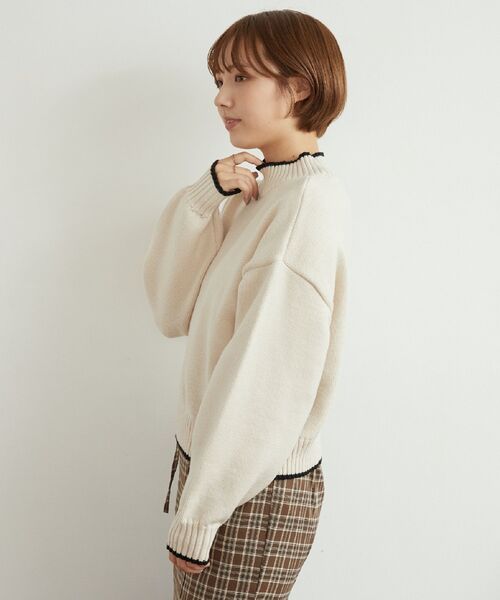 RETRO GIRL（レトロガール）の「バイカラーニットPO（ニット/セーター・レディース・ホワイト/ブルー/オレンジ/ブラック/ホワイト系その他・FREE）」の9枚目の写真