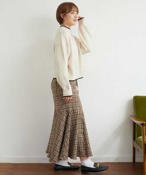 RETRO GIRL（レトロガール）の「バイカラーニットPO（ニット/セーター・レディース・ホワイト/ブルー/オレンジ/ブラック/ホワイト系その他・FREE）」の13枚目の写真