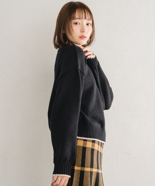 RETRO GIRL（レトロガール）の「バイカラーニットPO（ニット/セーター・レディース・ホワイト/ブルー/オレンジ/ブラック/ホワイト系その他・FREE）」の16枚目の写真