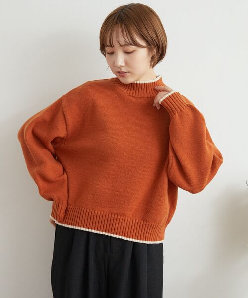 RETRO GIRL（レトロガール）の「バイカラーニットPO（ニット/セーター・レディース・ホワイト/ブルー/オレンジ/ブラック/ホワイト系その他・FREE）」の22枚目の写真