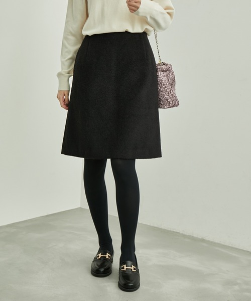 ROPE' PICNIC（ロペピクニック）の「☆リンクコーデ/シャギーチェック台形スカート（スカート・レディース・ブルー系その他6/ブラック/キャメル/キナリ/ホワイト系その他2・38/36）」の3枚目の写真