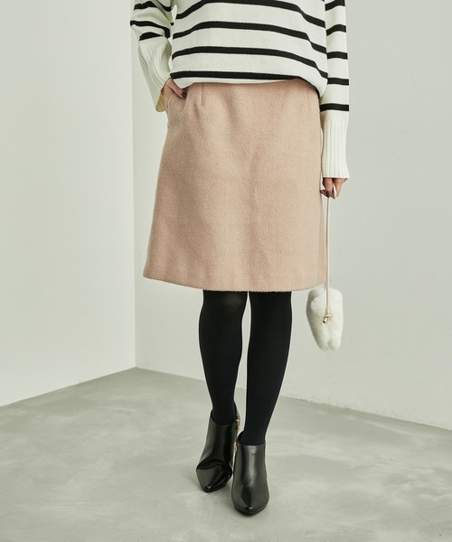 ROPE' PICNIC（ロペピクニック）の「☆リンクコーデ/シャギーチェック台形スカート（スカート・レディース・ブルー系その他6/ブラック/キャメル/キナリ/ホワイト系その他2・38/36）」の8枚目の写真