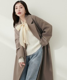natural couture | ニットモッサ袖タックチェスターコート(その他アウター)
