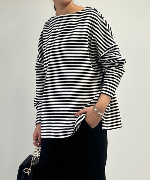 un dix cors(アンディコール)の「ルーズシルエットネックカットソー(Tシャツ/カットソー・レディース・レッド/ブラック/アイボリー・FREE)」の3枚目の写真