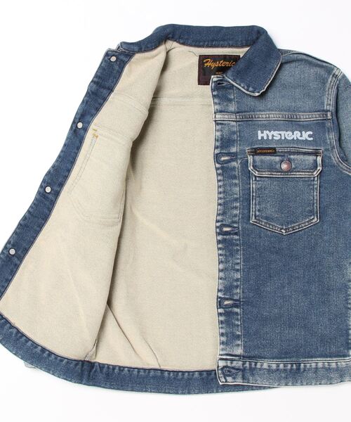 HYSTERIC MINI（ヒステリックミニ）の「ニットデニム ジャケット（デニムジャケット・キッズ・インディゴブルー・140cm）」の3枚目の写真