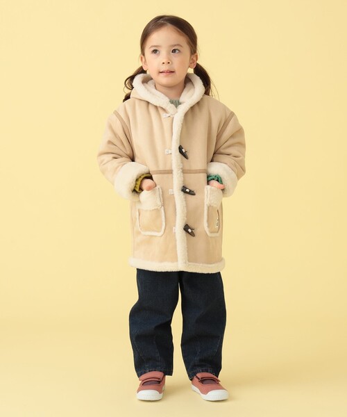 BEAMS mini（ビームスミニ）の「BEAMS mini / フェイクムートン コート 23FW（90～150cm）（ムートンコート・キッズ・ブラウン系その他・150/130/110/120/100/140/90）」の3枚目の写真