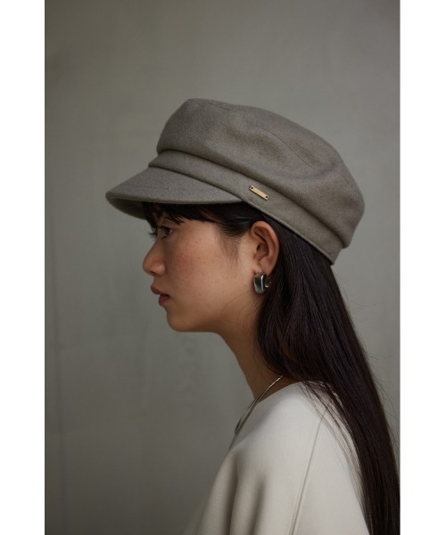 AZUL by moussy(アズールバイマウジー)の「ウールライクキャスケット(キャスケット・レディース・ブラック/グレイッシュベージュ・FREE)」の18枚目の写真