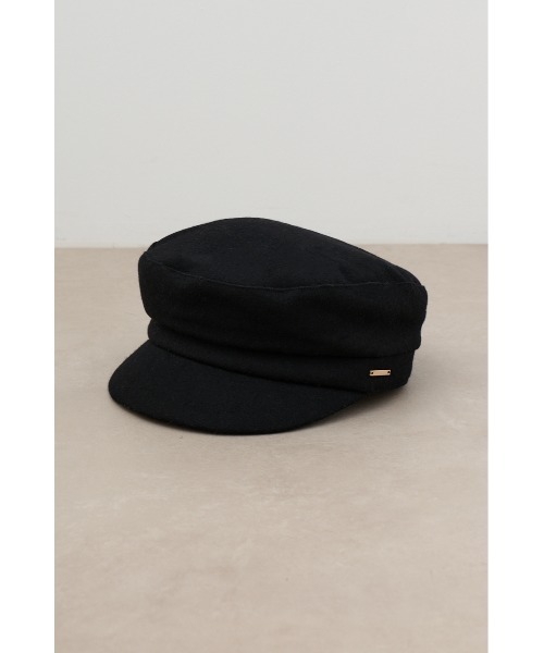 AZUL by moussy(アズールバイマウジー)の「ウールライクキャスケット(キャスケット・レディース・ブラック/グレイッシュベージュ・FREE)」の3枚目の写真