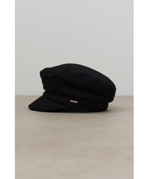 AZUL by moussy(アズールバイマウジー)の「ウールライクキャスケット(キャスケット・レディース・ブラック/グレイッシュベージュ・FREE)」の4枚目の写真