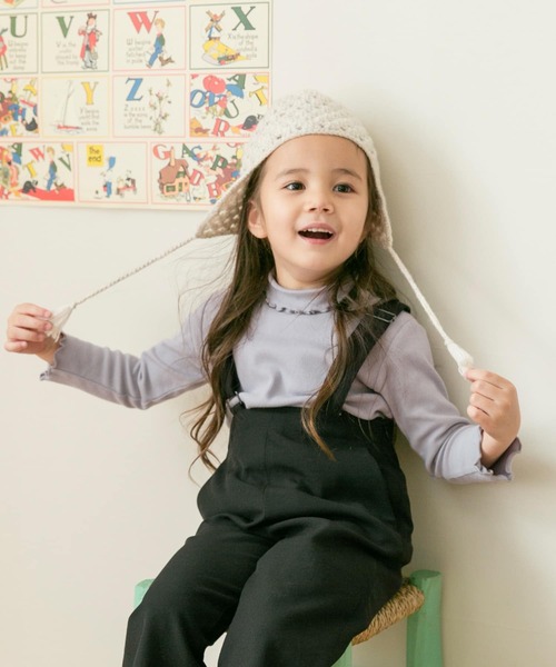 URBAN RESEARCH DOORS(アーバンリサーチドアーズ)の「耳付き柄編みニット帽(KIDS)(ニットキャップ/ビーニー・キッズ・オフホワイト/オレンジ系その他・ONE)」の4枚目の写真