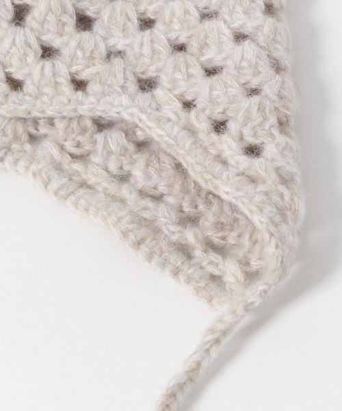 URBAN RESEARCH DOORS(アーバンリサーチドアーズ)の「耳付き柄編みニット帽(KIDS)(ニットキャップ/ビーニー・キッズ・オフホワイト/オレンジ系その他・ONE)」の11枚目の写真