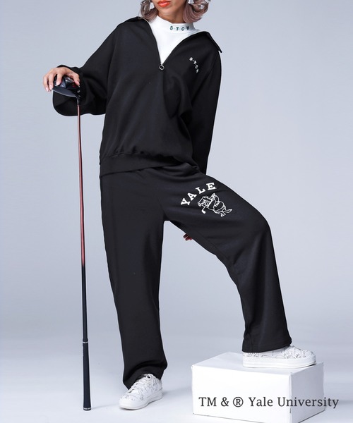 antiqua(アンティカ)の「YALE ロゴプリントパンツ(その他パンツ・レディース・ネイビー/ブラック/オフホワイト・M/S/L)」の10枚目の写真