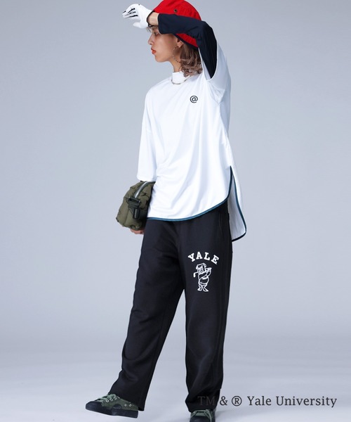 antiqua(アンティカ)の「YALE ロゴプリントパンツ(その他パンツ・レディース・ネイビー/ブラック/オフホワイト・M/S/L)」の9枚目の写真