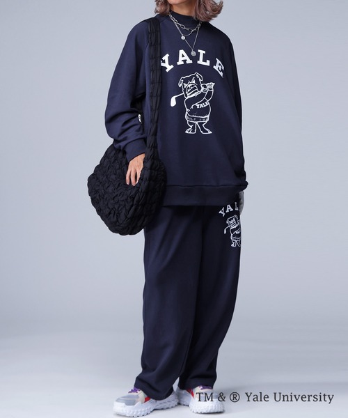antiqua(アンティカ)の「YALE ロゴプリントパンツ(その他パンツ・レディース・ネイビー/ブラック/オフホワイト・M/S/L)」の16枚目の写真