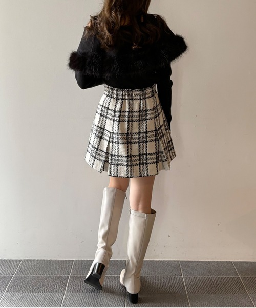 nomae ファーケープオフショルニットワンピース NOMAE（ノーマエ）の「ファーケープオフショルニットワンピース