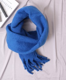 GGパターン ネイビー マフラー フリンジ付き GGパターン ネイビー マフラー フリンジ付き GGパターン