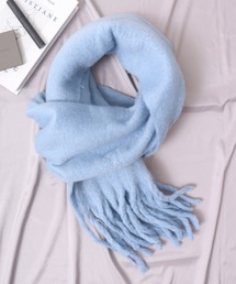 マフラー（ブルー・ネイビー/青色系・カシミヤ）ファッション