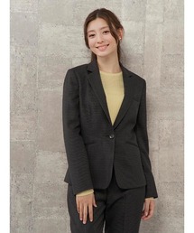 Perfect Suit FActory | 千鳥格子　メランジ調スーツ　テーラージャケット　グレー/ネイビー(テーラードジャケット)