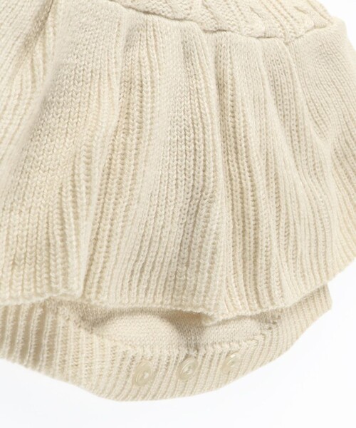 BRANSHES（ブランシェス）の「【ベビー/あったかニット】ケーブル編みニット長袖カバーオール（ロンパース・キッズ・ネイビー/アイボリー・80/70）」の6枚目の写真