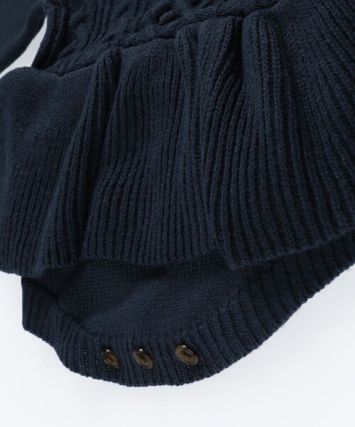 BRANSHES（ブランシェス）の「【ベビー/あったかニット】ケーブル編みニット長袖カバーオール（ロンパース・キッズ・ネイビー/アイボリー・80/70）」の13枚目の写真