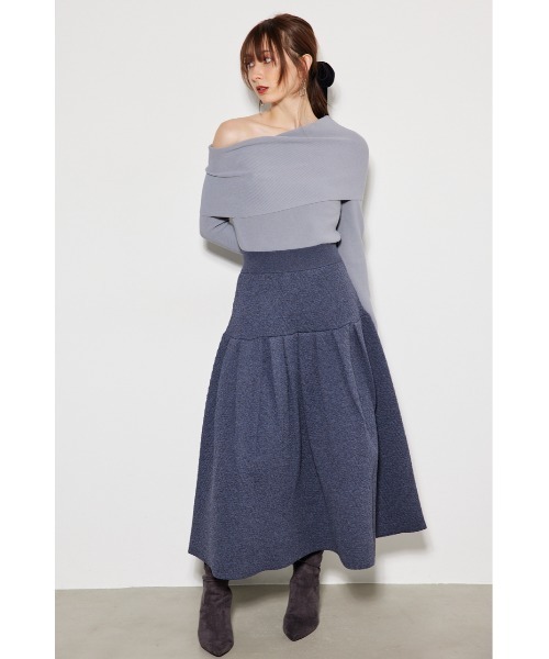 rienda（リエンダ）の「ニュアンスネックニットトップス（ニット/セーター・レディース・ライトピンク/ブラック/ライトブルー/マルチ・FREE）」の15枚目の写真