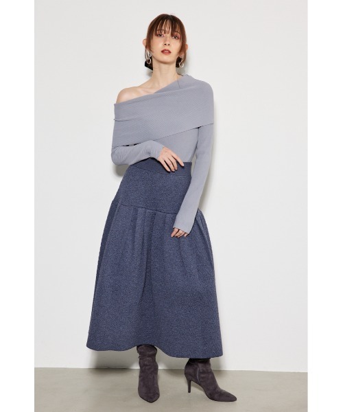 rienda（リエンダ）の「ニュアンスネックニットトップス（ニット/セーター・レディース・ライトピンク/ブラック/ライトブルー/マルチ・FREE）」の16枚目の写真