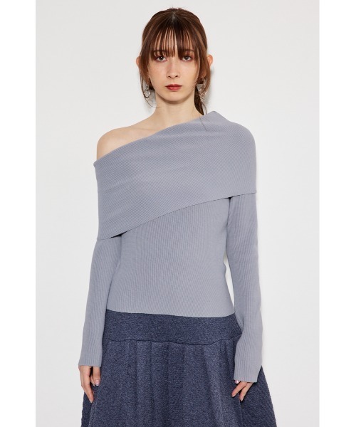 rienda（リエンダ）の「ニュアンスネックニットトップス（ニット/セーター・レディース・ライトピンク/ブラック/ライトブルー/マルチ・FREE）」の17枚目の写真