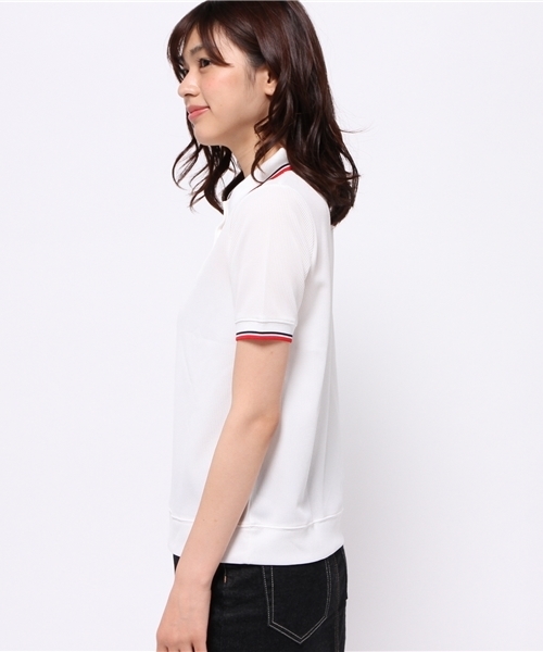 OUTLET（アウトレット）の「【Ciaopanic】衿ライン入リ鹿ノ子ポロシャツ（ポロシャツ・レディース・ネイビー/ホワイト・FREE）」の4枚目の写真