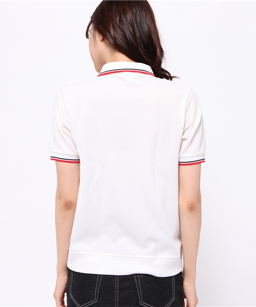 OUTLET（アウトレット）の「【Ciaopanic】衿ライン入リ鹿ノ子ポロシャツ（ポロシャツ・レディース・ネイビー/ホワイト・FREE）」の5枚目の写真