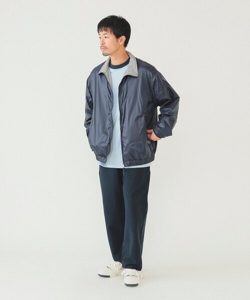 BEAMS ブラック ナイロンジャケット Lサイズ BEAMS（ビームス）の「BEAMS / リバーシブル スタンドカラー ブルゾン