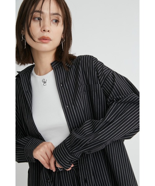 emmi(エミ)の「【emmi atelier】ewcルーズシルエットシャツ(シャツ/ブラウス・レディース・オフホワイト/ピンク/ダークネイビー/SHERBET/ストライプ・FREE)」の12枚目の写真