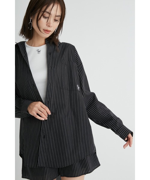 emmi(エミ)の「【emmi atelier】ewcルーズシルエットシャツ(シャツ/ブラウス・レディース・オフホワイト/ピンク/ダークネイビー/SHERBET/ストライプ・FREE)」の10枚目の写真