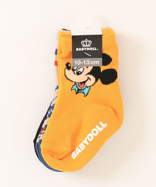 Disney（ディズニー）の「ディズニー クルーソックスセット 9134（ソックス/靴下・キッズ・その他9/ブラック×レッド・13-16/17-20/21-24cm/10-13cm）」の2枚目の写真