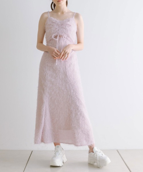 OLIVE des OLIVE(オリーブデオリーブ)の「胸くしゅマーメイドキャミワンピース 1041090050(ワンピース・レディース・チャコールグレー/ブラック/アイボリー/ピンク・FREE)」の15枚目の写真