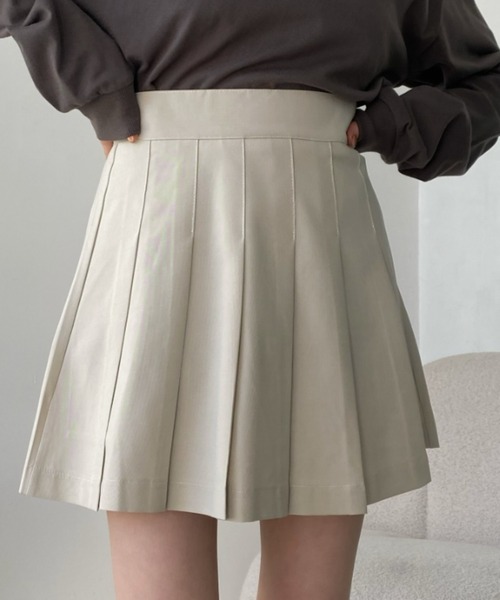 Ada.(エイダ)の「インパン 裏地付き プリーツ ミニスカート(スカート・レディース・グレー/アイボリー/ブラック・S/M/L)」の18枚目の写真