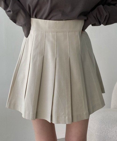 Ada.(エイダ)の「インパン 裏地付き プリーツ ミニスカート(スカート・レディース・グレー/アイボリー/ブラック・S/M/L)」の16枚目の写真