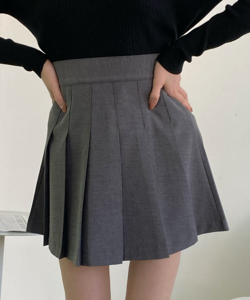 Ada.(エイダ)の「インパン 裏地付き プリーツ ミニスカート(スカート・レディース・グレー/アイボリー/ブラック・S/M/L)」の20枚目の写真