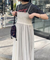 fredy emue | チュールレイヤードキャミワンピース(ワンピース)