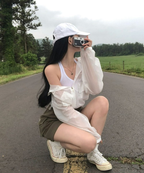 BEIDELLI（ベイデリー）の「[BELLIDE MADE] トレーニングポケットスウェットカーゴミニスカート（スカート・レディース・グレー/ネイビー/カーキ/ピンク・FREE）」の16枚目の写真