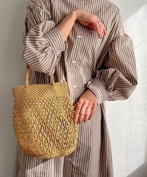 The Bagmati | 【BAGMATI/バグマティ】ラメ混コードラウンドバッグ(ショルダーバッグ)