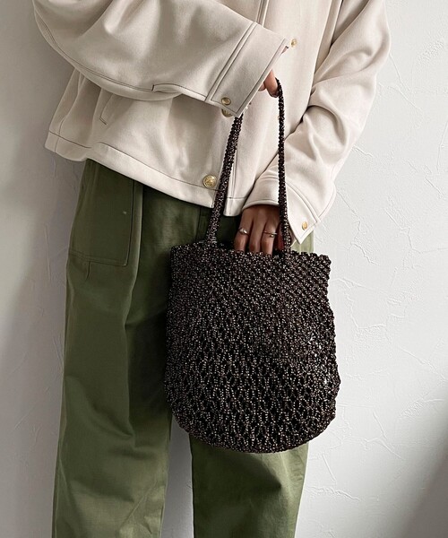 The Bagmati（ザバグマティ）の「【BAGMATI/バグマティ】ラメ混コードラウンドバッグ（ショルダーバッグ・レディース・ブラック/ゴールド・FREE）」の12枚目の写真