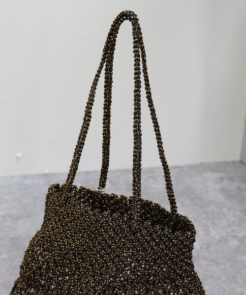 The Bagmati（ザバグマティ）の「【BAGMATI/バグマティ】ラメ混コードラウンドバッグ（ショルダーバッグ・レディース・ブラック/ゴールド・FREE）」の8枚目の写真