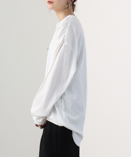 REGIEVO(レジエボ)の「REGIEVO 裾ラウンドロンTネックレス付き(Tシャツ/カットソー・メンズ・ホワイト/ブラック・L/M)」の18枚目の写真
