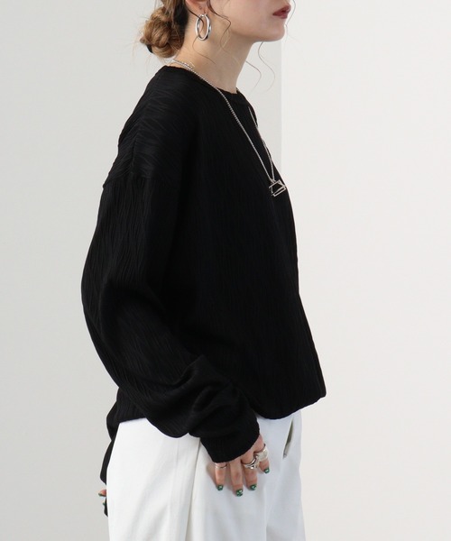 REGIEVO(レジエボ)の「REGIEVO 裾ラウンドロンTネックレス付き(Tシャツ/カットソー・メンズ・ホワイト/ブラック・L/M)」の21枚目の写真