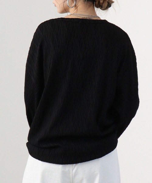 REGIEVO(レジエボ)の「REGIEVO 裾ラウンドロンTネックレス付き(Tシャツ/カットソー・メンズ・ホワイト/ブラック・L/M)」の22枚目の写真