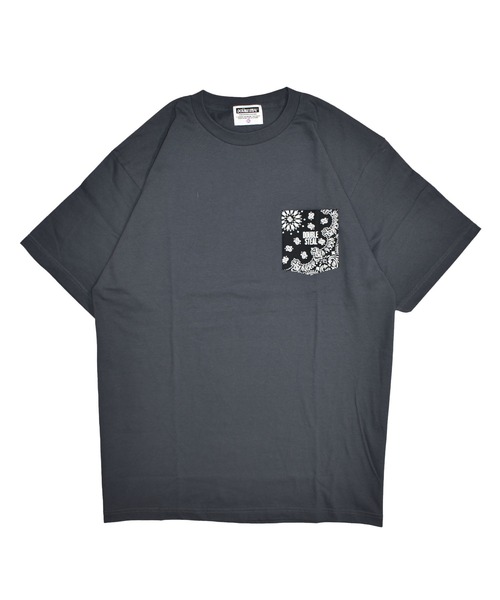 DOUBLE STEAL(ダブルスティール)の「ペイズリー ポケットTシャツ(Tシャツ/カットソー・メンズ・ホワイト/ブラック/ブルーグレー/モスグリーン・X-LARGE/LARGE/MEDIUM/XX-LARGE)」の1枚目の写真