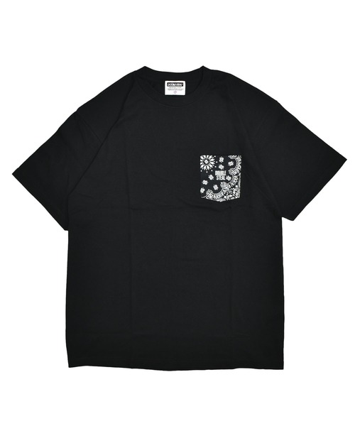 DOUBLE STEAL(ダブルスティール)の「ペイズリー ポケットTシャツ(Tシャツ/カットソー・メンズ・ホワイト/ブラック/ブルーグレー/モスグリーン・X-LARGE/LARGE/MEDIUM/XX-LARGE)」の3枚目の写真