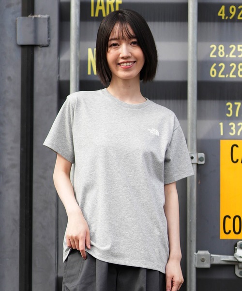 THE NORTH FACE（ザノースフェイス）の「THE NORTH FACE/ザ・ノース・フェイス 半袖 Tシャツ ショートスリーブバンダナスクエアロゴティー NTW32446（Tシャツ/カットソー・レディース・パープル/ホワイト/ブラック/グレイッシュブルー/ローズ/ネイビー/ミックスグレー・S/M/L/XL）」の16枚目の写真