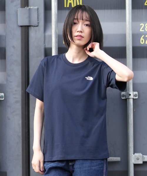 THE NORTH FACE（ザノースフェイス）の「THE NORTH FACE/ザ・ノース・フェイス 半袖 Tシャツ ショートスリーブバンダナスクエアロゴティー NTW32446（Tシャツ/カットソー・レディース・パープル/ホワイト/ブラック/グレイッシュブルー/ローズ/ネイビー/ミックスグレー・S/M/L/XL）」の22枚目の写真